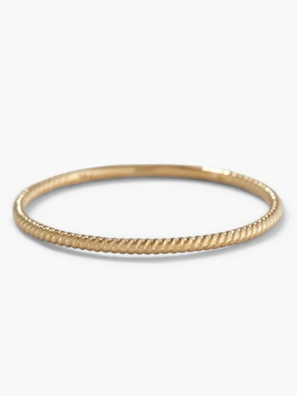 Mejuri Gold Twisted Rope Ring - Size 6